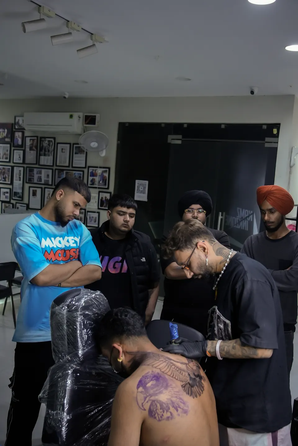 Tattoo training in progress at the Kamz Inkzone Academy
