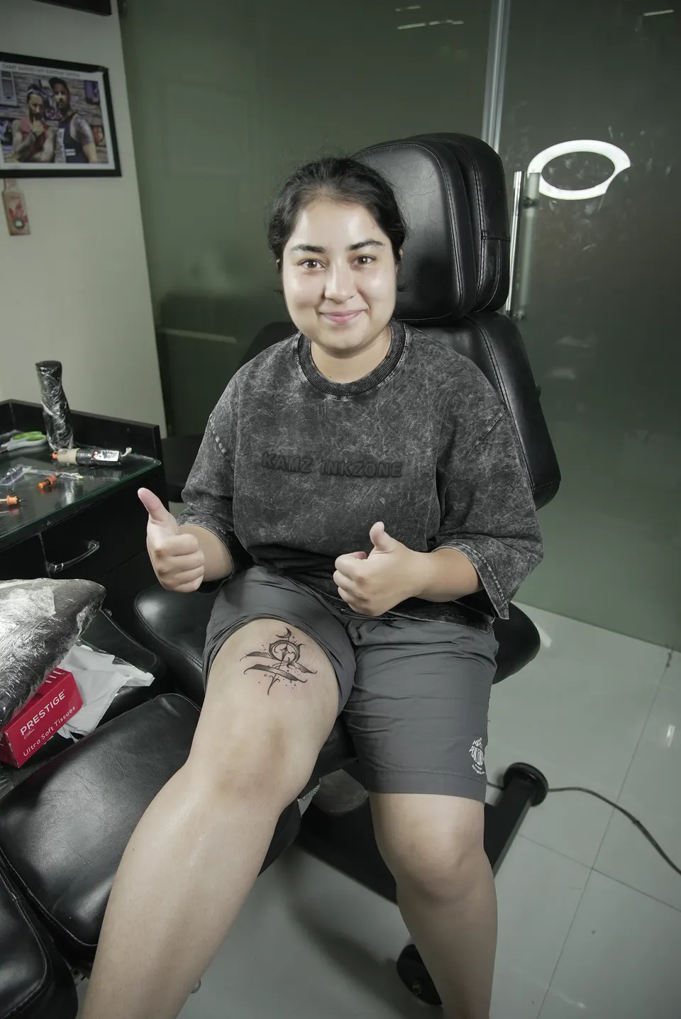Tattoo training in progress at the Kamz Inkzone Academy