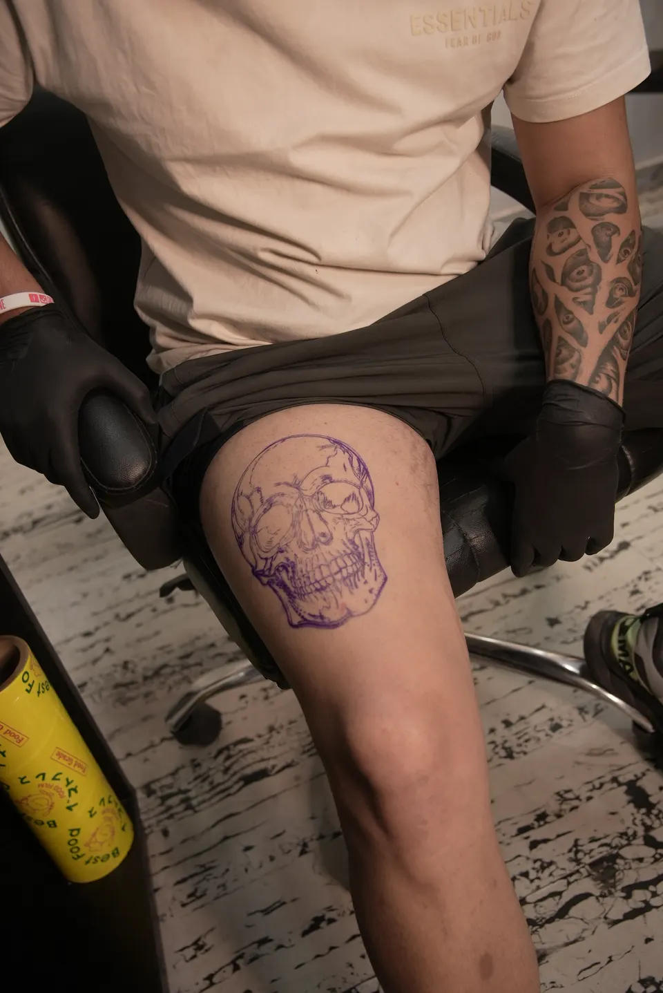 Tattoo training in progress at the Kamz Inkzone Academy