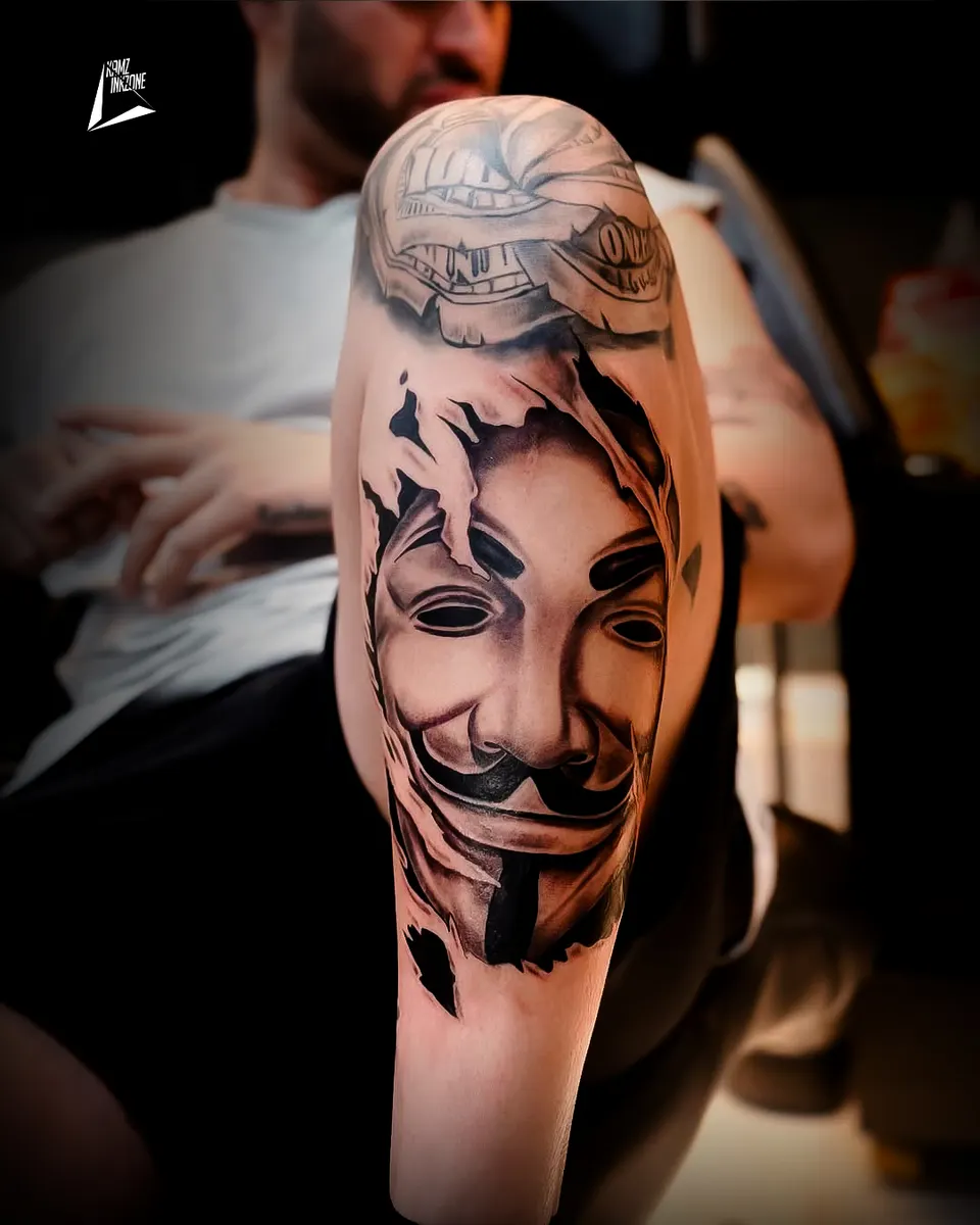 Tattoo training in progress at the Kamz Inkzone Academy