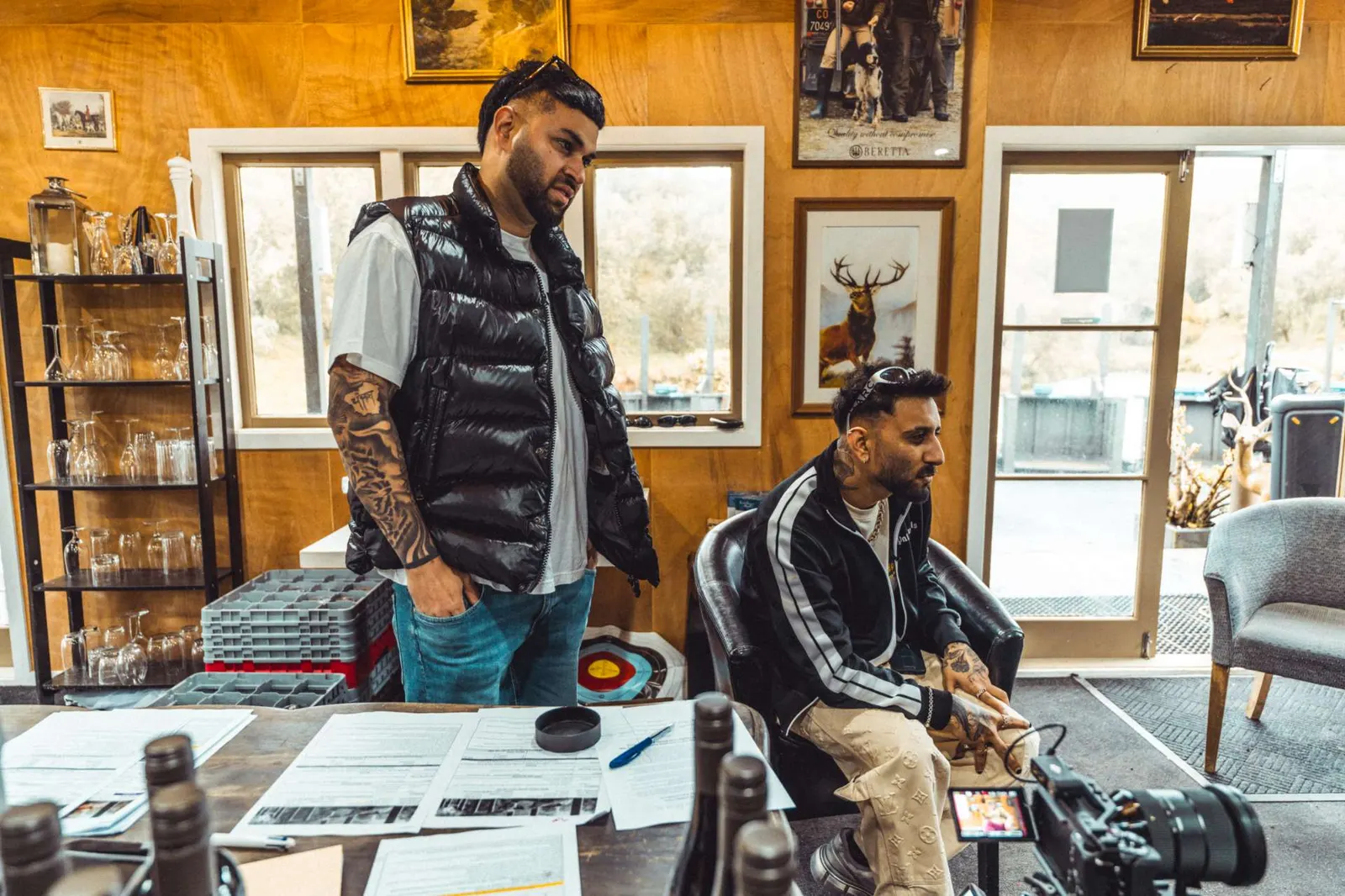 Kamz at work during filming