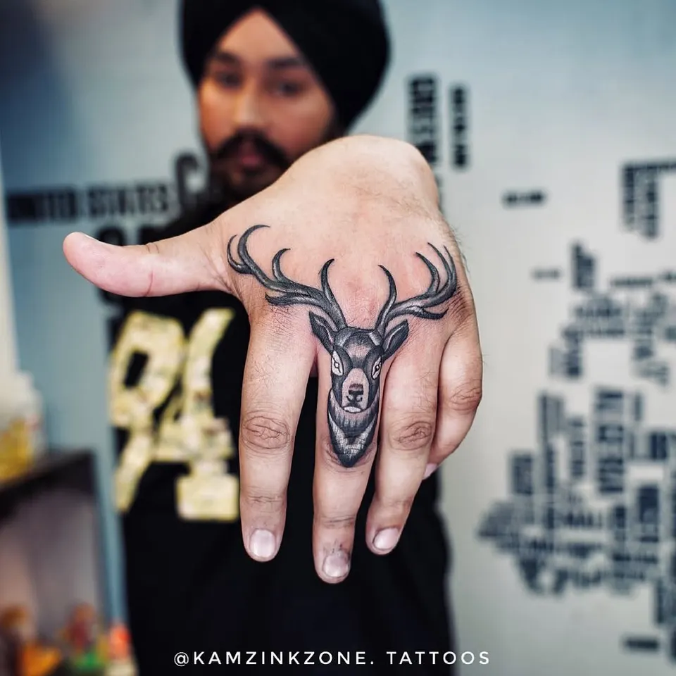 Blackwork tattoo by Kamz Inkzone