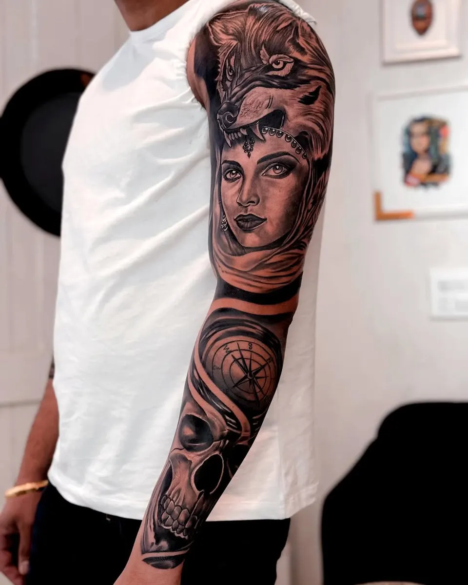 Full Sleeve tattoo by Kamz Inkzone