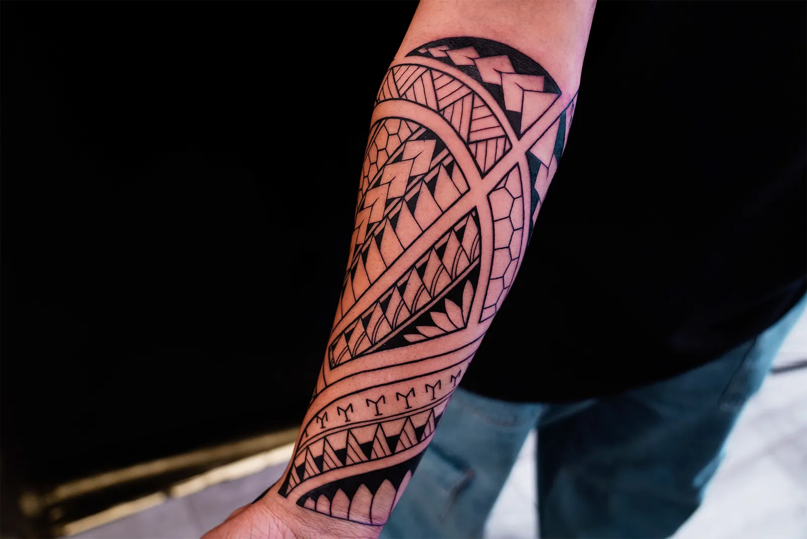 Tribal & Geometric tattoo by Kamz Inkzone