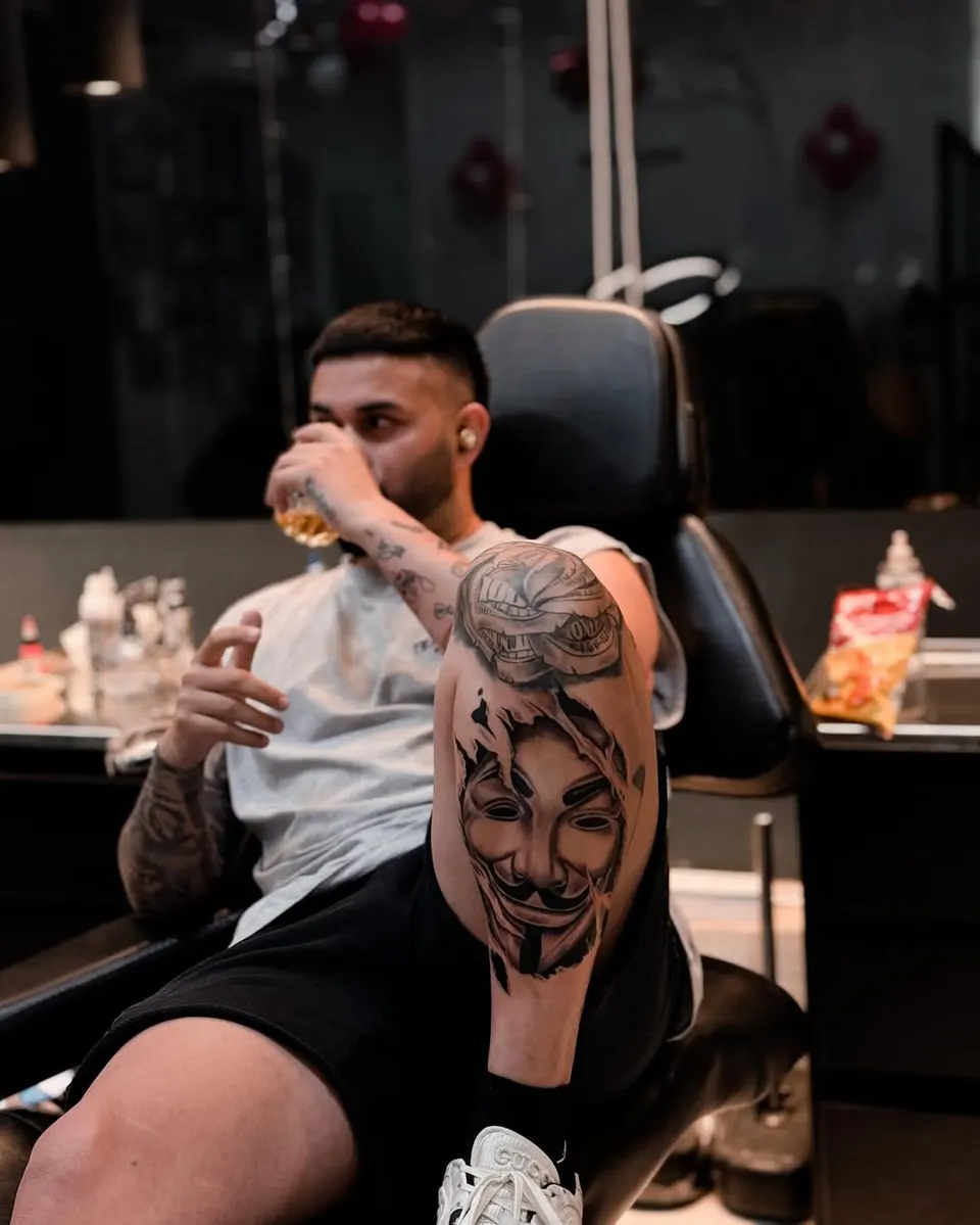 Illustrative & Dark Art tattoo by Kamz Inkzone
