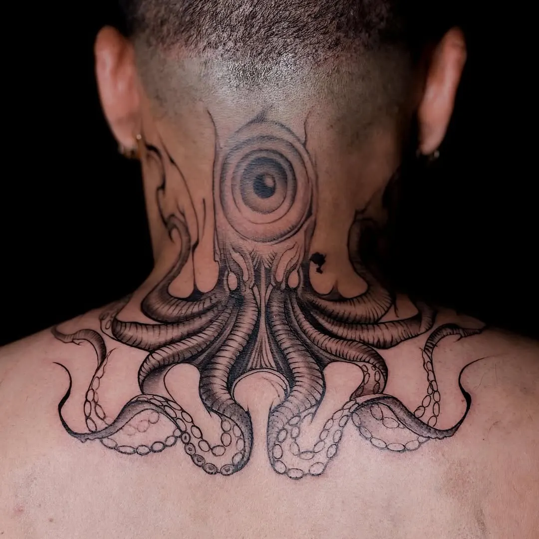 Illustrative & Dark Art tattoo by Kamz Inkzone
