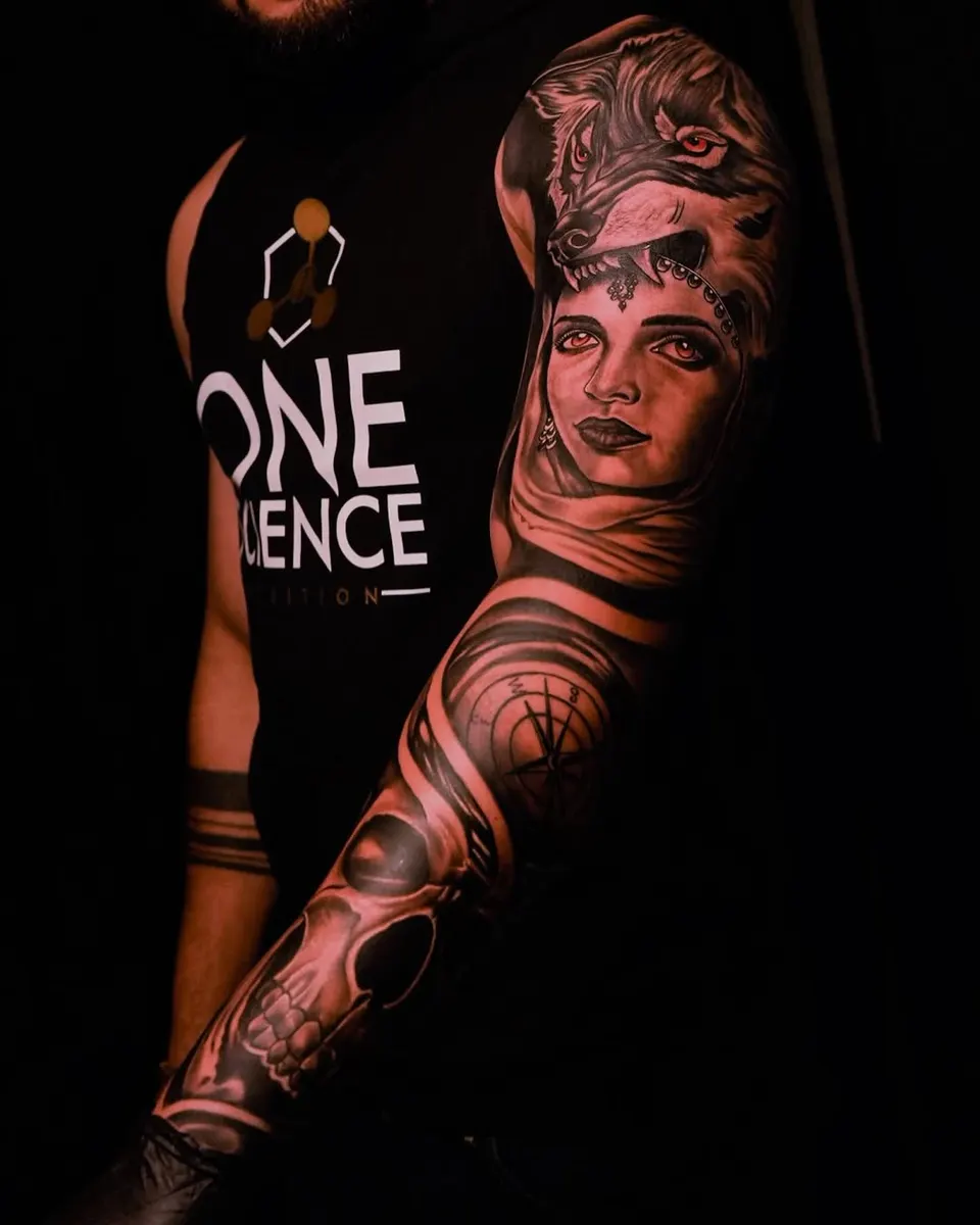 Portrait tattoo by Kamz Inkzone