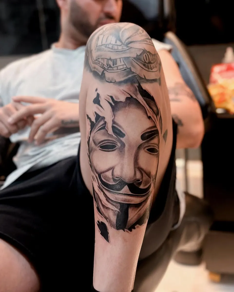 Portrait tattoo by Kamz Inkzone