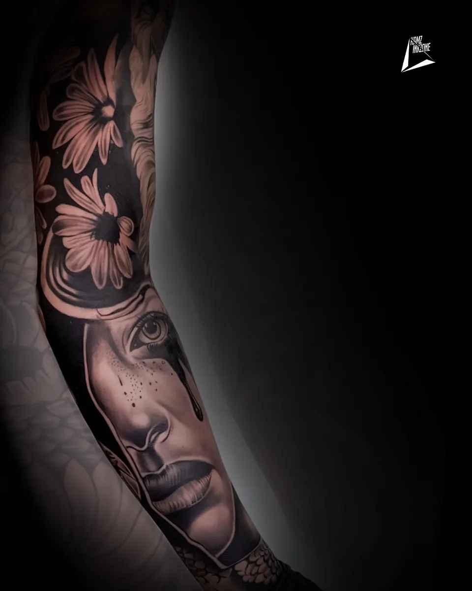 Portrait tattoo by Kamz Inkzone