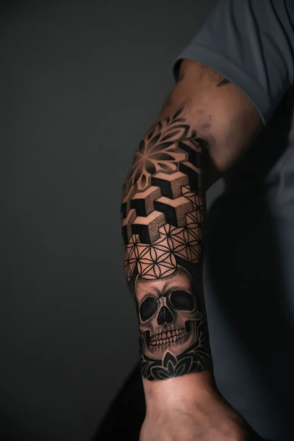 Tribal & Geometric tattoo by Kamz Inkzone