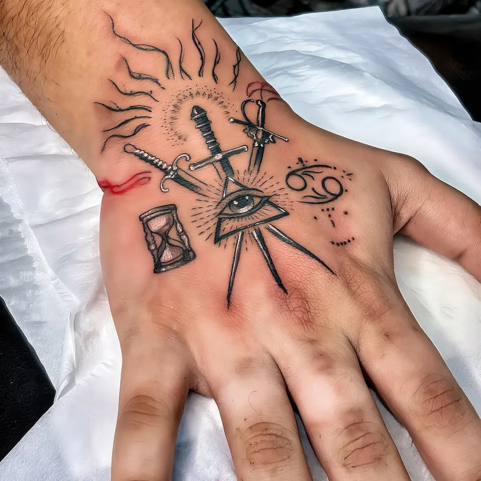 Tribal & Geometric tattoo by Kamz Inkzone